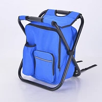 Cooli Tote : 3 In 1 Cooler Backpack & Stool - Blue