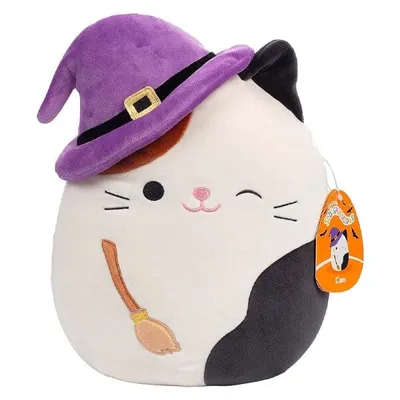 Squishmallows Plush Toys | 7.5" Halloween Squad 2023 | Cam the Cat (Broomstick)