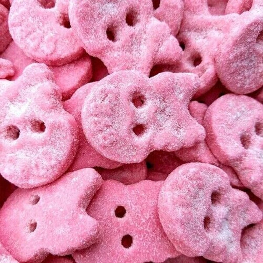 BUBS Godis: Cool Raspberry Foam Skulls (90g)