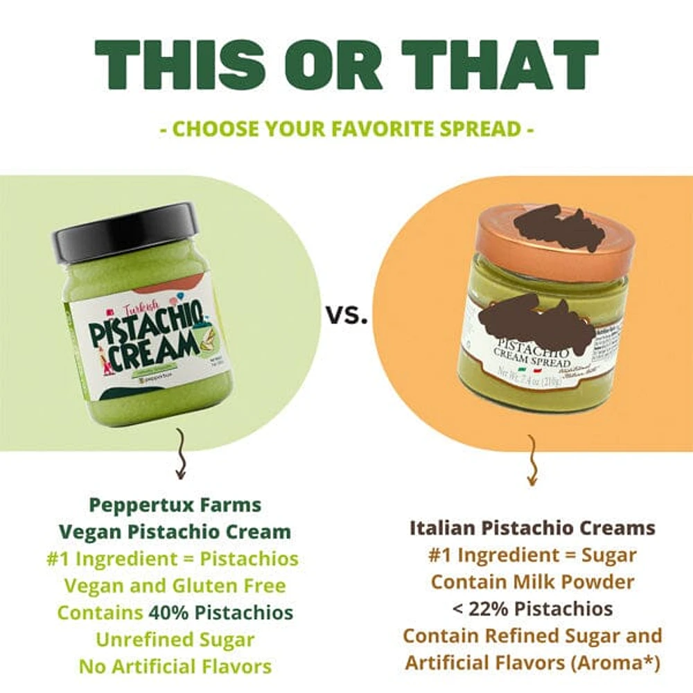 Peppertux: Vegan Pistachio Cream 7oz