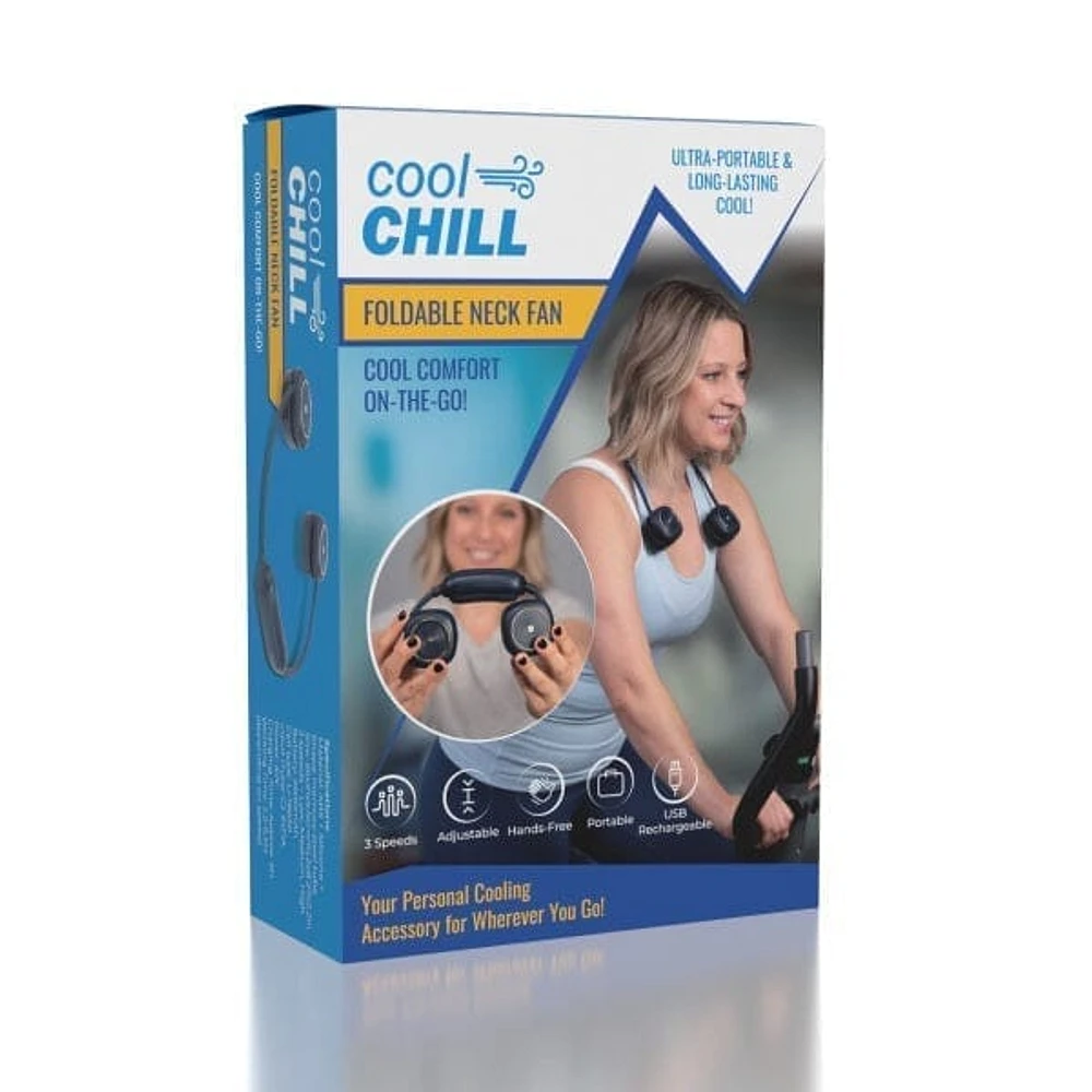 Cool Chill Foldable Neck Fan Blue