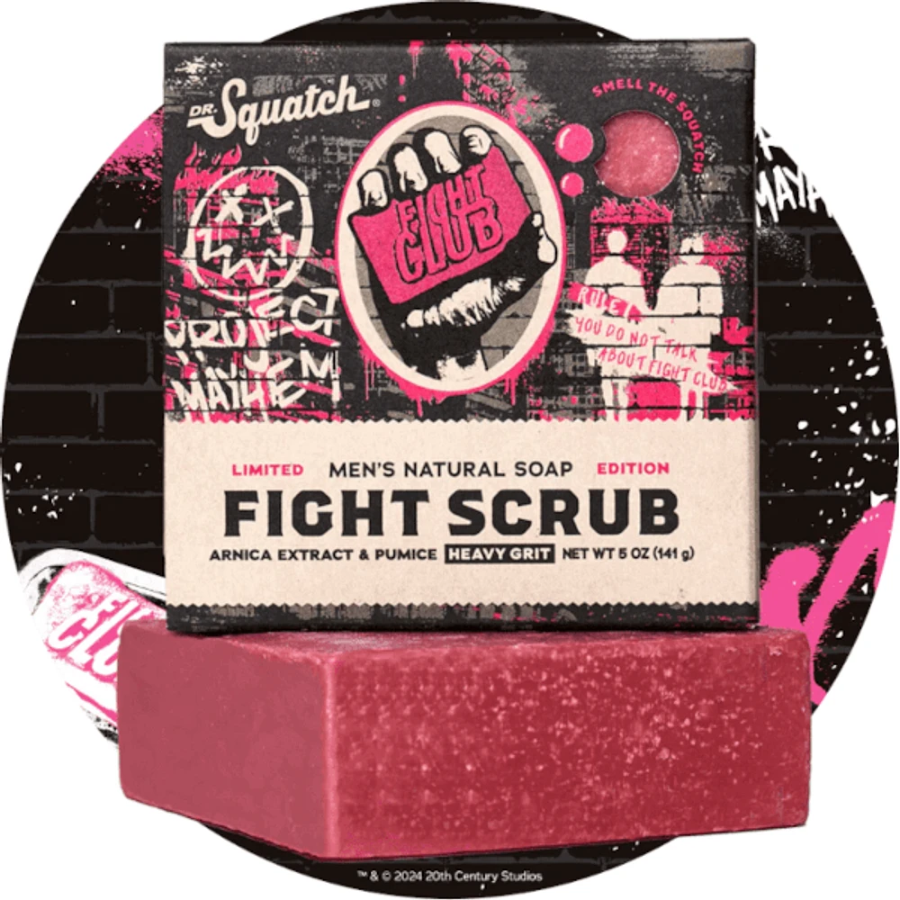 Dr. Squatch Fight Club Limited Edition Mens Natural Fight Scrub Soap.