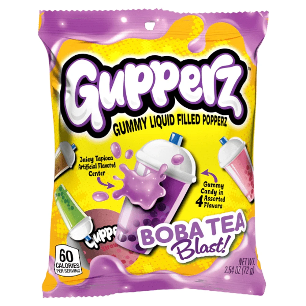 Gupperz Boba Tea Blast - 2.54oz Gummy Candy.