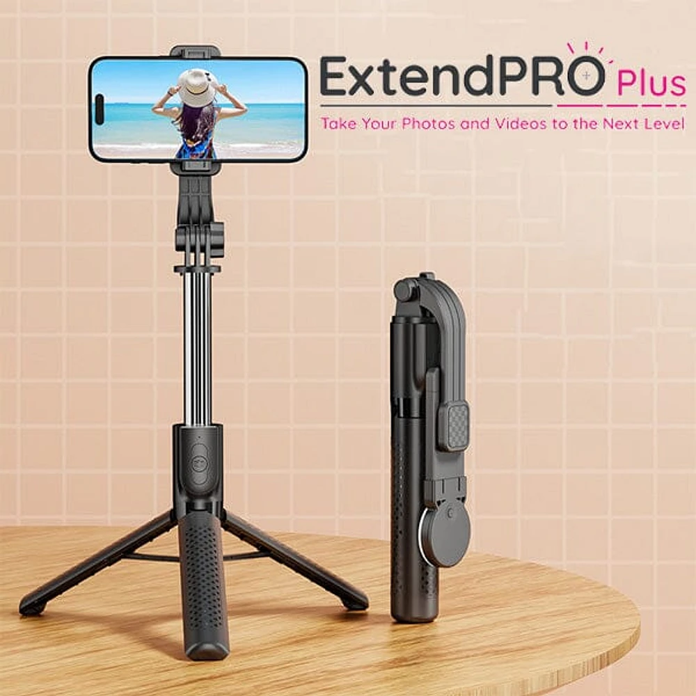 ExtendPro Plus: 3-in-1 Selfie Stick w/ Tripod & Light