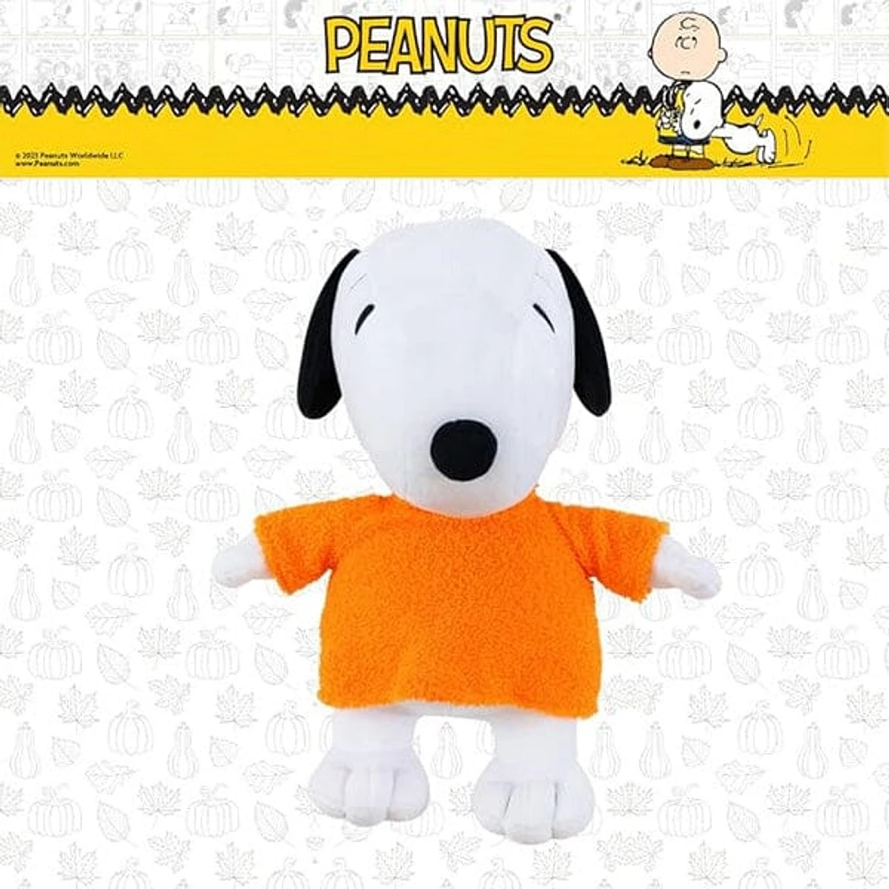 Snoopy Cuddle Pillow w/ Cozy Orange Sweater