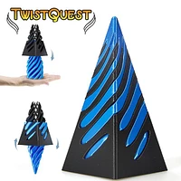 Twist Quest: 3D Printed Fidget Spiral Cone Toy ( & Black