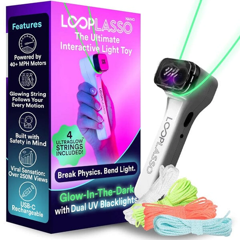 Loop Lasso NANO: The Original Glow-in-The-Dark String Shooter