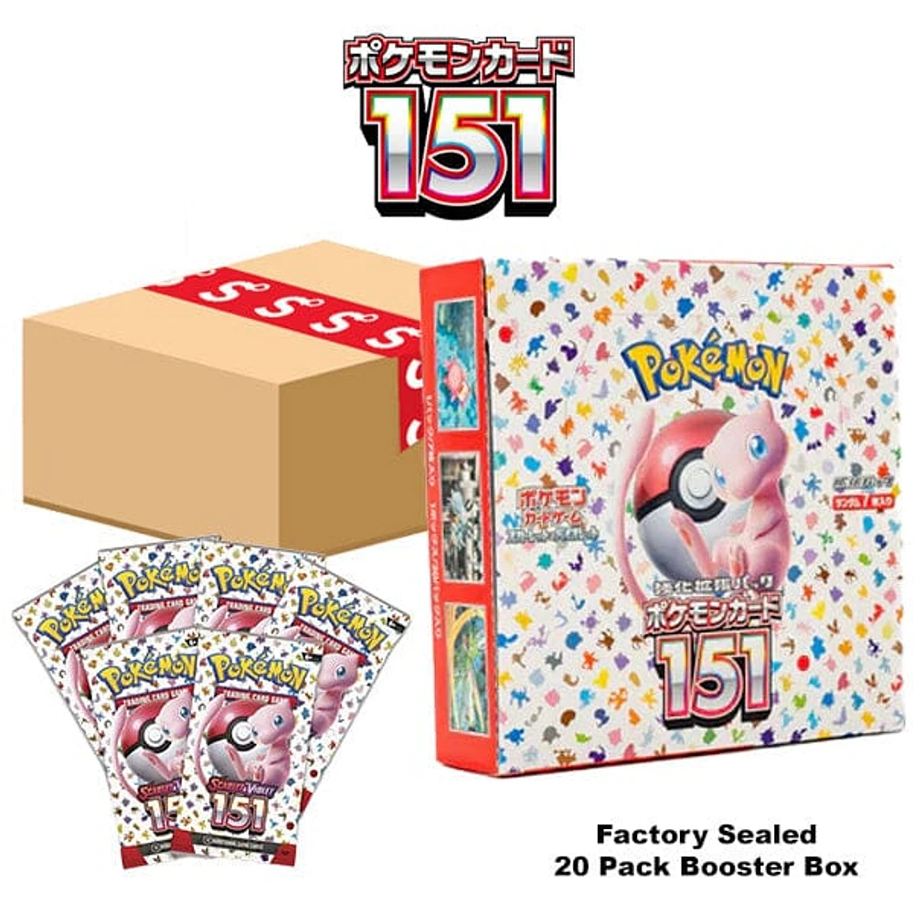 Pokémon TCG Japan: Scarlet & Violet 151 Factory Sealed Booster Box (20 Packs)