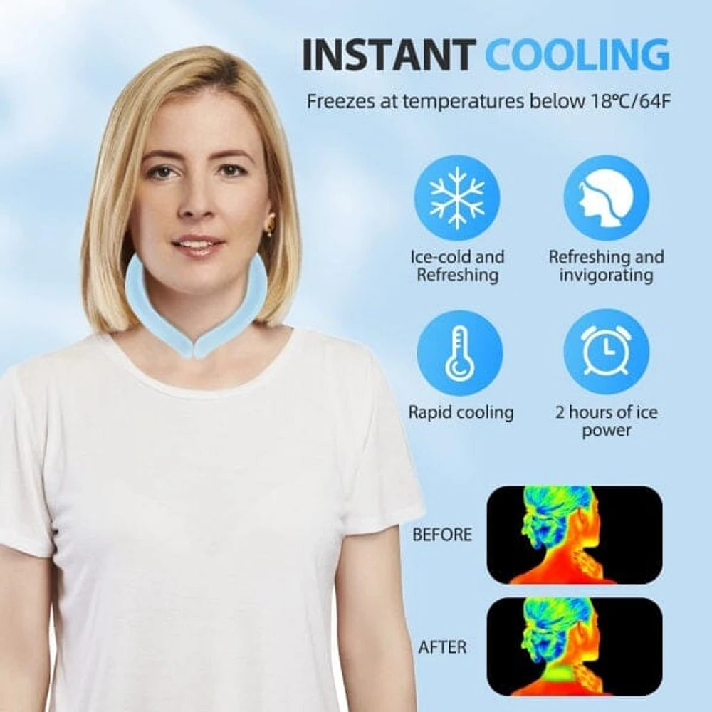 Cool Chill Neck Ice Ring , Blue.