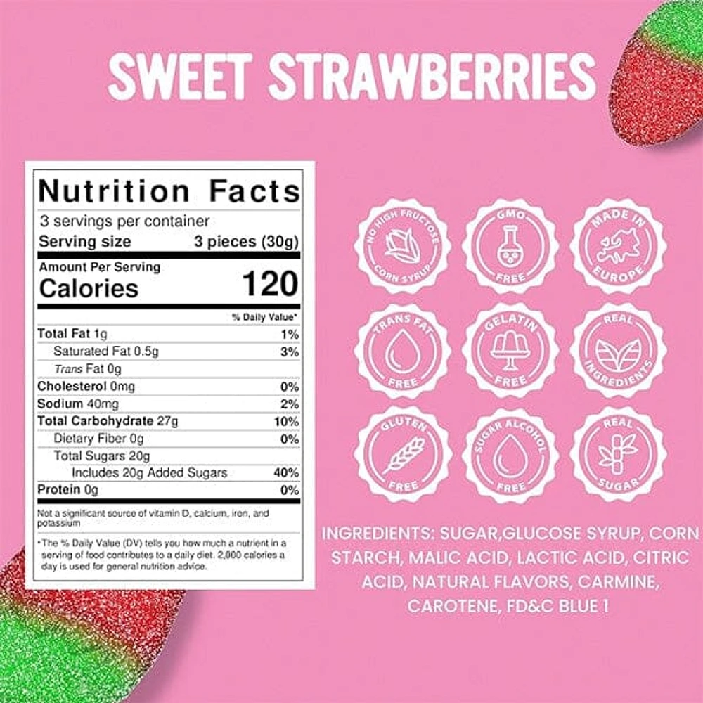 Swedish Candy: Saturday Sweets Sweet Strawberries (3.6oz)