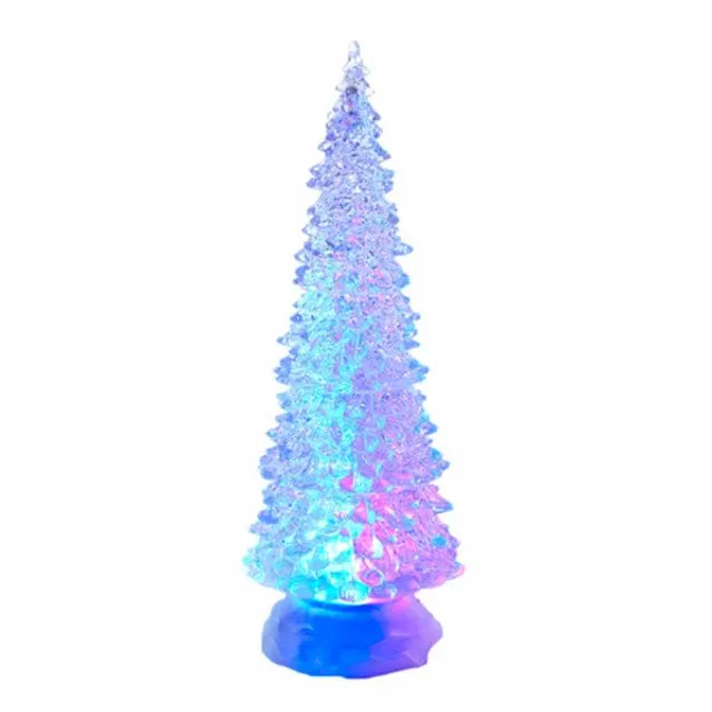 LitLuster Geometric LED Multi-Color Holographic Ornament | Christmas Tree