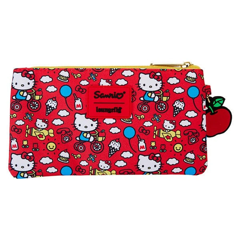 Loungefly x Hello Kitty 50th Anniversary: Classic AOP Nylon Pouch Wristlet