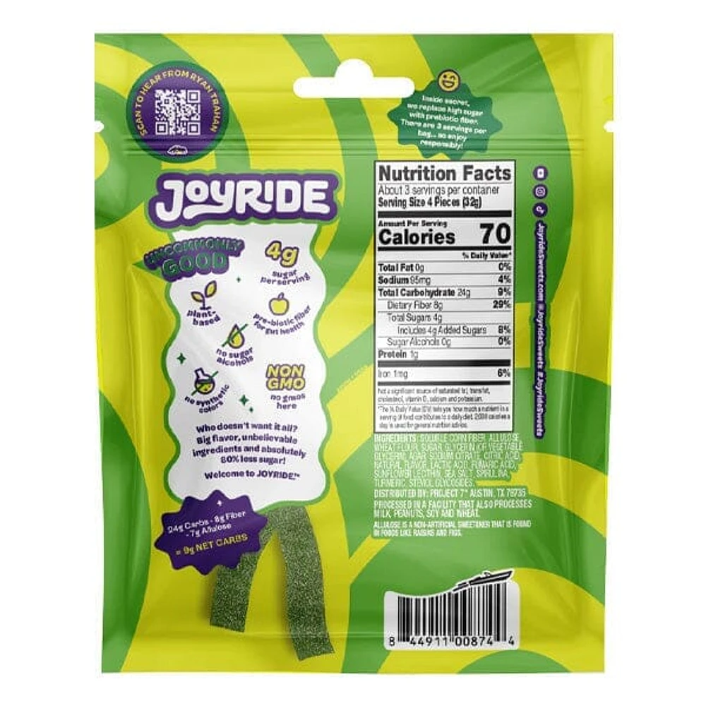 JOYRIDE™ Uncommon Candy™ x Ryan Trahan: Natural Low Sugar Sour Strips (99g) Multiple Flavors