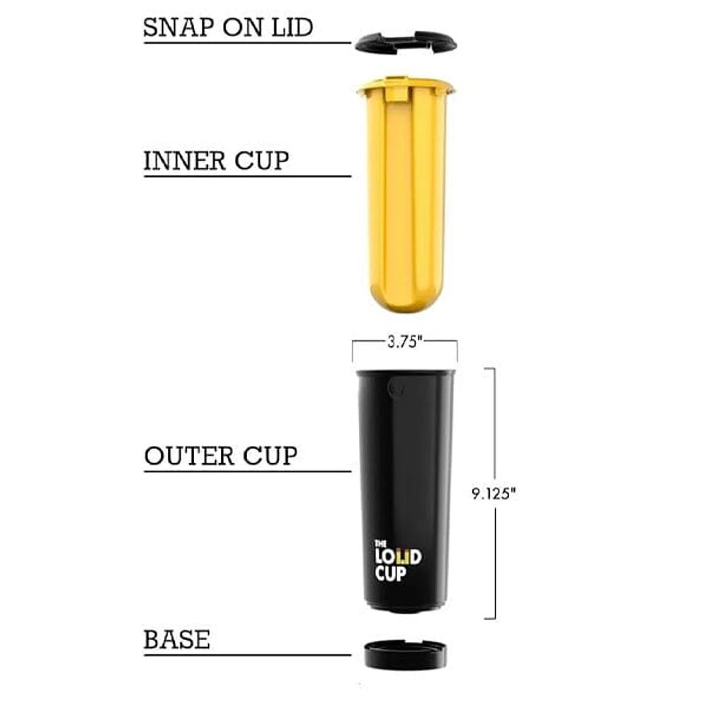 The Loud Cup: Travel Mug w/ Blow Horn | Raven Black