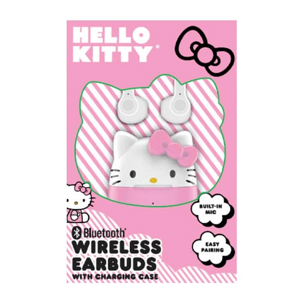 Hello Kitty Sanrio 50th Anniversary Pink Bluetooth Earbud Headphones "Showcase Exclusive"