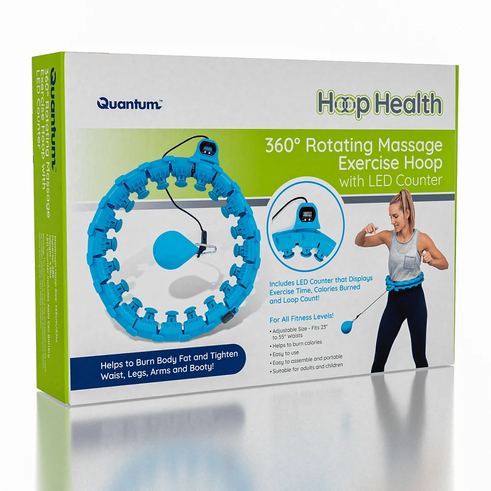 Quantum Hoop Health Deluxe - Exercise Hoop W/ LCD Counter