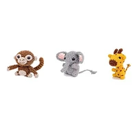 Crochet Micro Plush Toy: Safari Buddies (3pk)