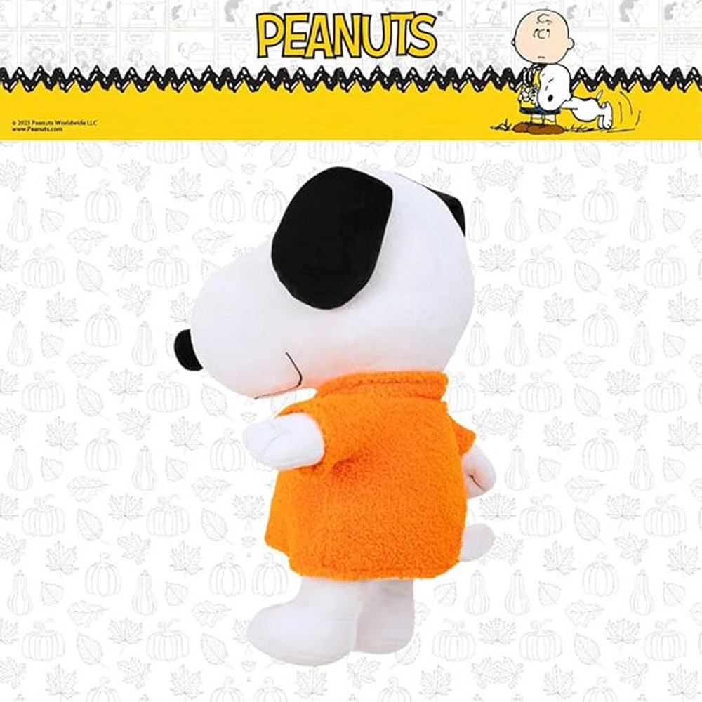 Snoopy Cuddle Pillow w/ Cozy Orange Sweater