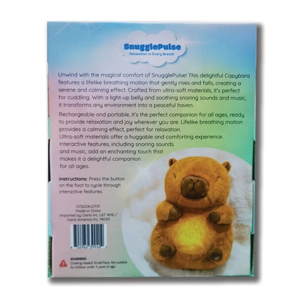 SnugglePulse: CapyBuddy The Capybara 10" Breathing Sensory Plush Toy