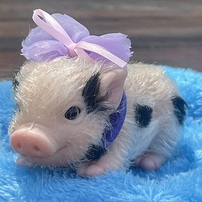 True Heart Treasures Reborn Animals: Patches The Spotted Piglet Realistic Mini Silicone Newborn Baby Pig