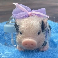 True Heart Treasures Reborn Animals: Patches The Spotted Piglet Realistic Mini Silicone Newborn Baby Pig