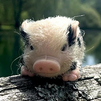 True Heart Treasures Reborn Animals: Patches The Spotted Piglet Realistic Mini Silicone Newborn Baby Pig