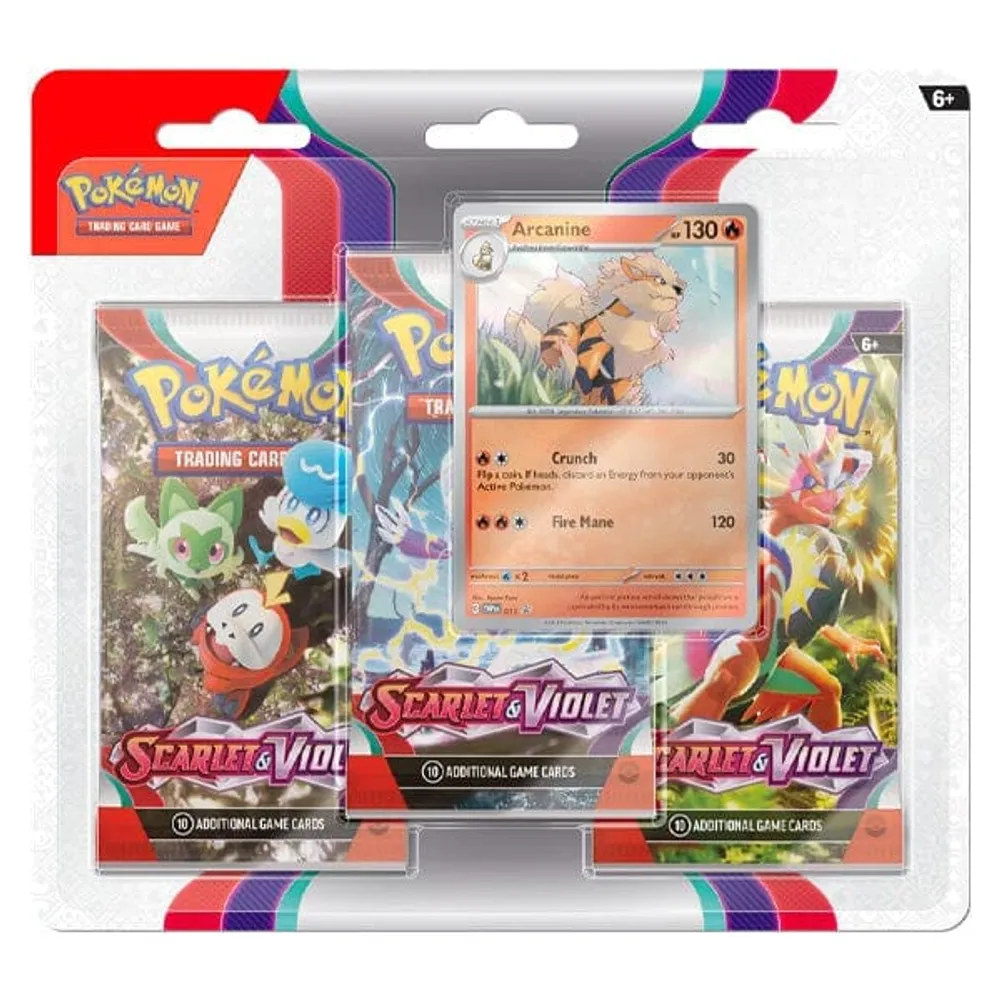 Pokémon TCG: Scarlet & Violet | Three-Booster Blister | Ships Assorted