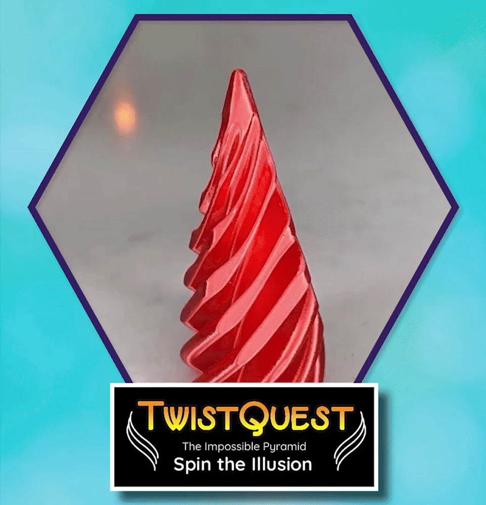 Twist Quest: 3D Printed Fidget Spiral Cone Toy ( & Black