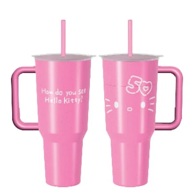 Hello Kitty Sanrio 50th Anniversary Tumbler w/ Straw