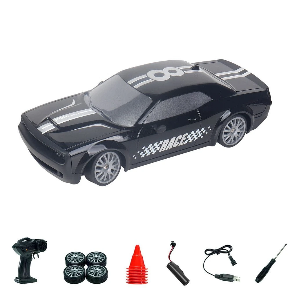 Tough Trax TurboDrifter: Mini RC Drift Car Black