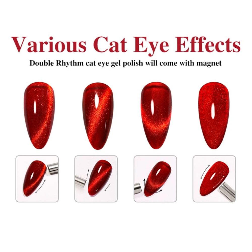 Wow Cat Eye Glitter Gel Nail Polish (5 pcs)