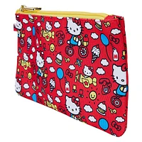 Loungefly x Hello Kitty 50th Anniversary: Classic AOP Nylon Pouch Wristlet