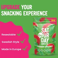 Swedish Candy: Saturday Sweets Strawberry Apple Rings (3.6oz)