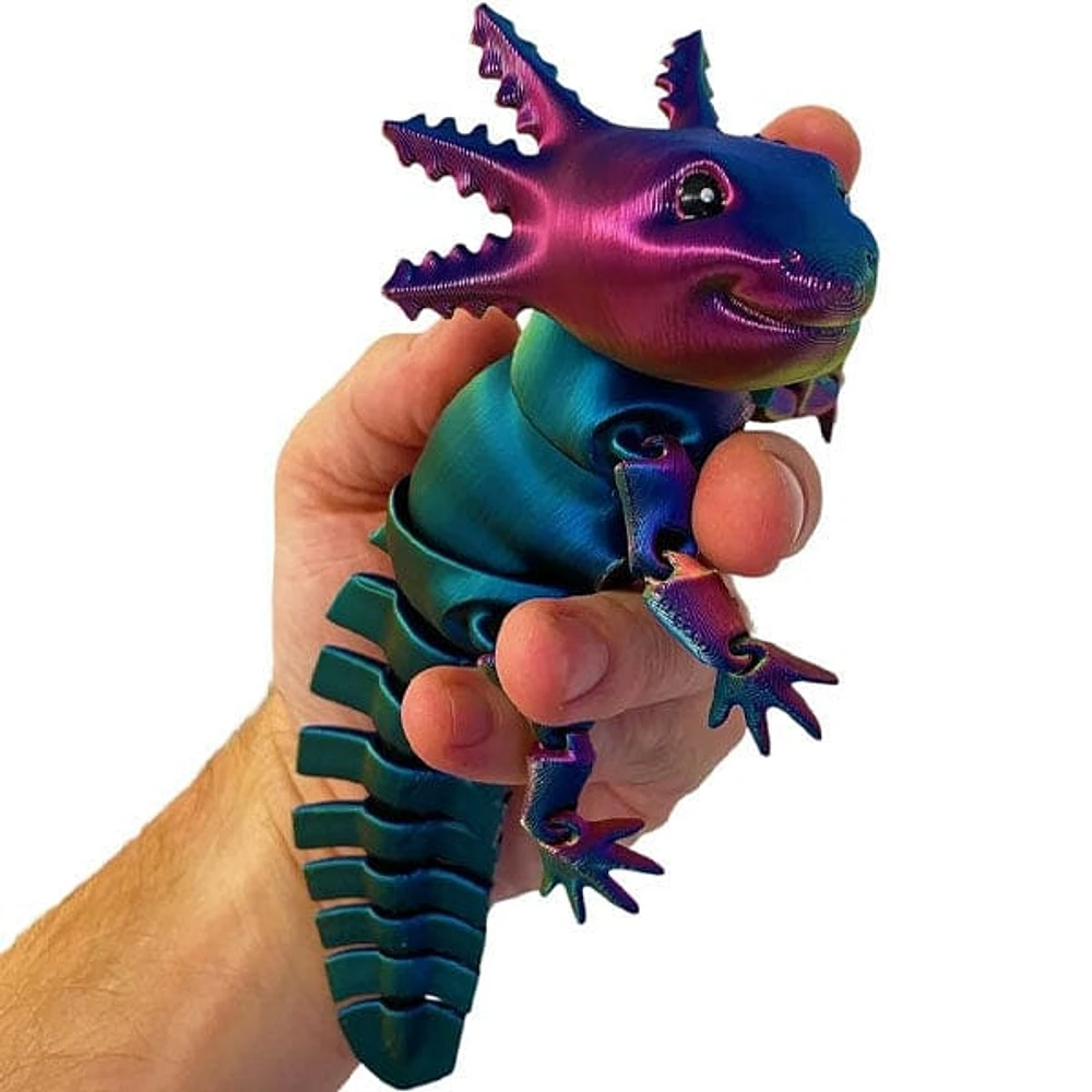 3D Printed Articulated Axolotl Fidget Toy (Multiple Colors)