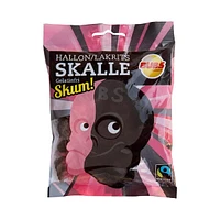 BUBS Godis: Raspberry Foam Liquorice Skull Candy (90g) Made in Sweden