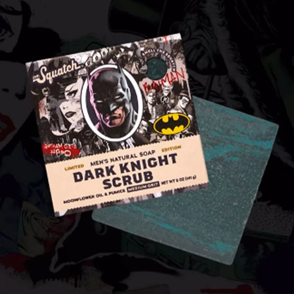 Dr. Squatch® DC's Batman & Joker™ Dark Knight Scrub All-Natural Bar Soap For Men (1pc) Limited Edition