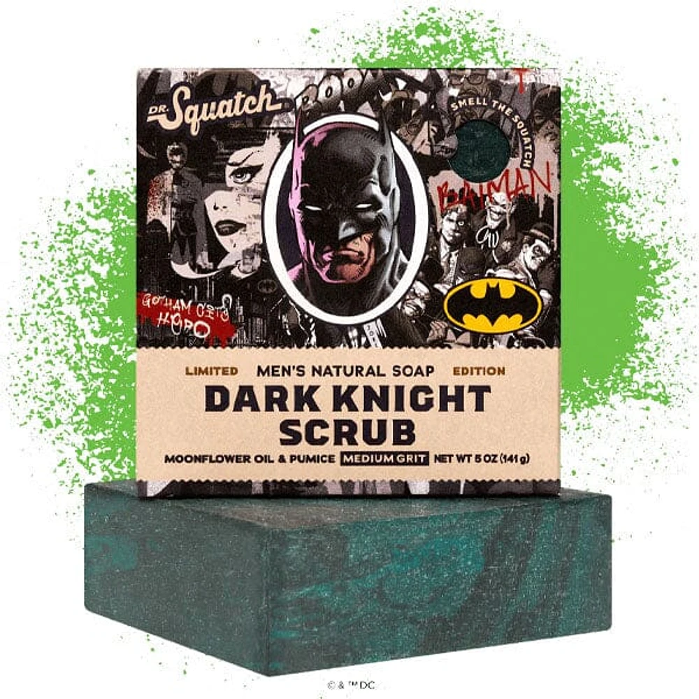 Dr. Squatch® DC's Batman & Joker™ Dark Knight Scrub All-Natural Bar Soap For Men (1pc) Limited Edition