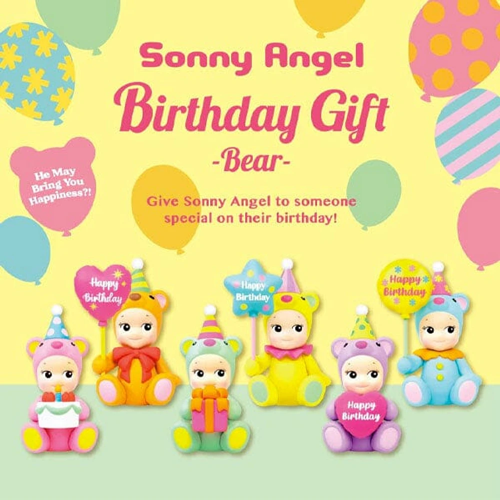 Sonny Angel Collectable Mini Cherub Figurines Birthday Gift Bear Series Blind Box (1pc)