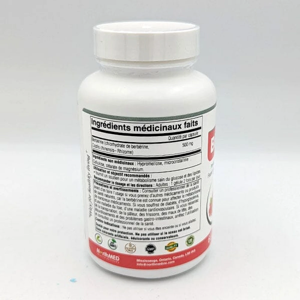 Berberine Supplement (60caps) - For Healthy Glucose and Metabolism