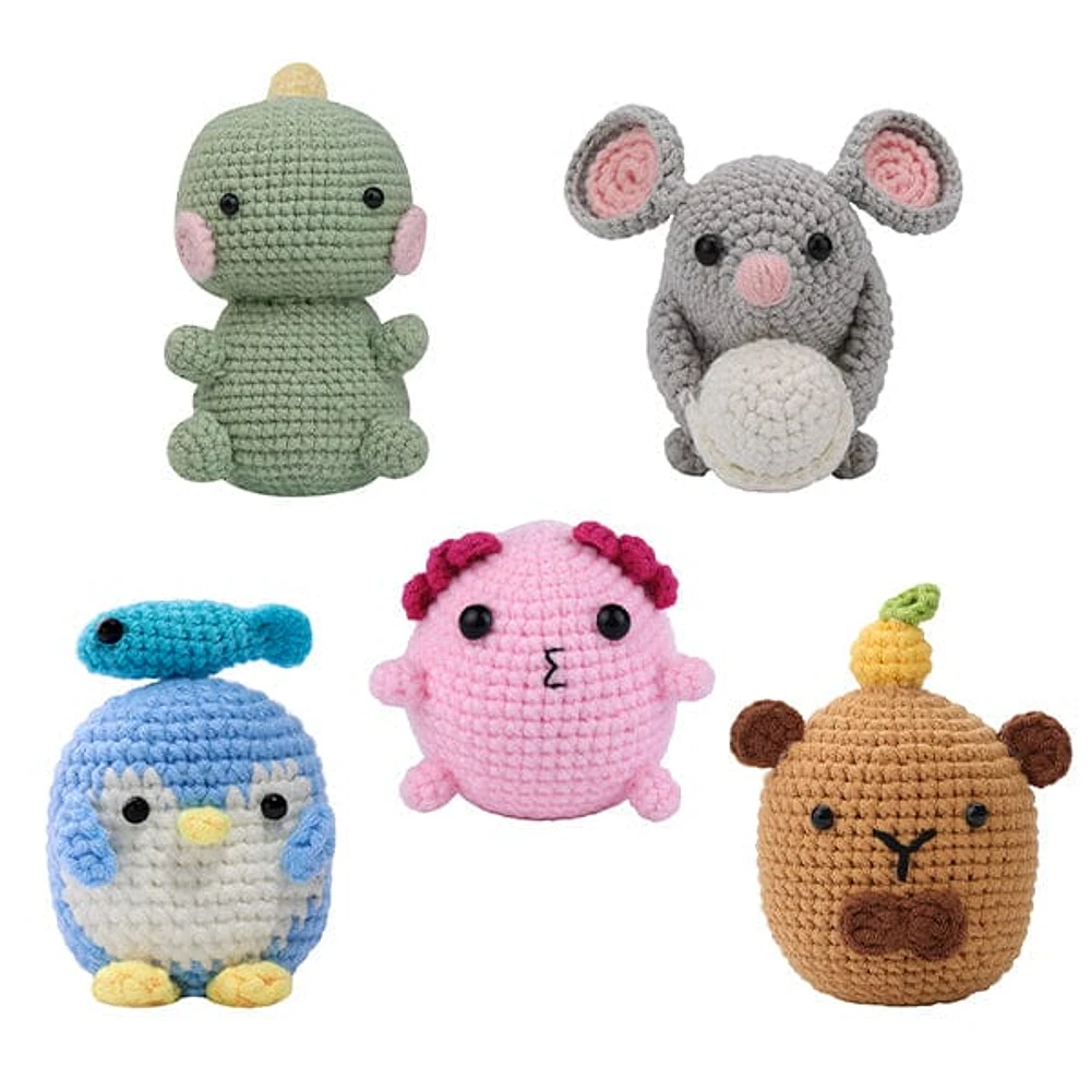 The LOOP Brigade: DIY Mini Crochet Plush Toy Complete Kit For Beginners (Multiple Characters)