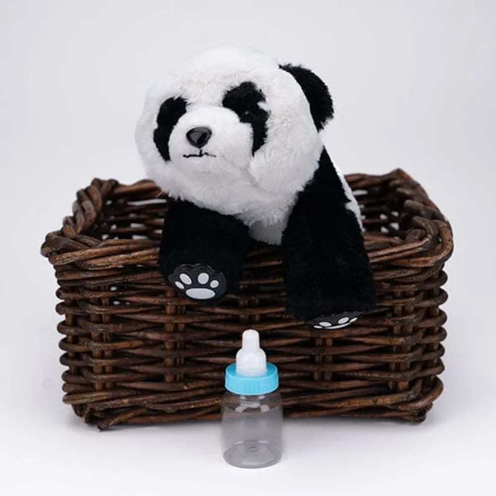 Bud-imals! Life-Like Baby Animal Plushies (Includes Bottle) | Panda Bear