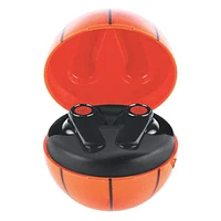 SoundLogicXT Sports Themed TWS Bluetooth Earbud Headphones w/ Charging Case (Soccer or Basketball)