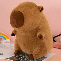 Capybara 9" Kawaii Plush Toy with Turtle Backpack