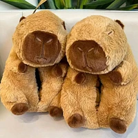 Capybara Plush Fluffy Animal Slippers