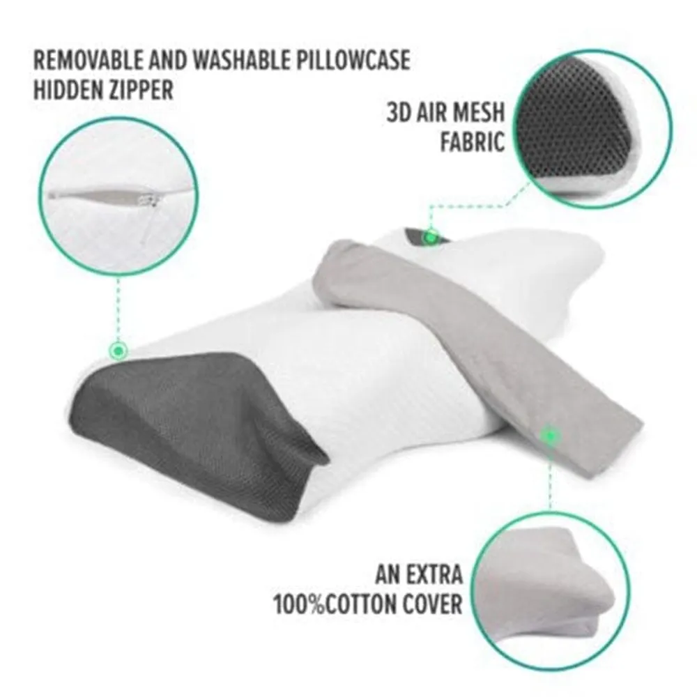 Get Cervical Memory Foam Pillow for Neck - Queen Size • Showcase