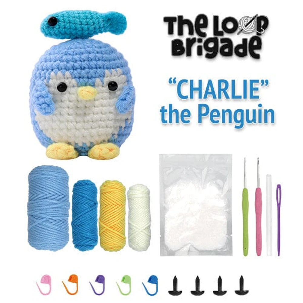 The LOOP Brigade: DIY Mini Crochet Plush Toy Complete Kit For Beginners (Multiple Characters)