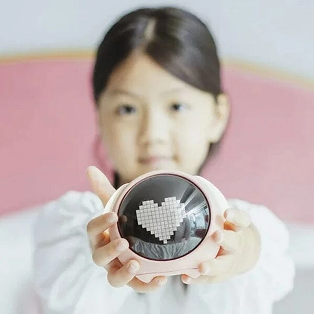 GleamGreet Digital Cute Face Alarm Clock