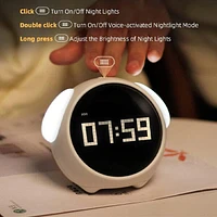 GleamGreet Digital Cute Face Alarm Clock