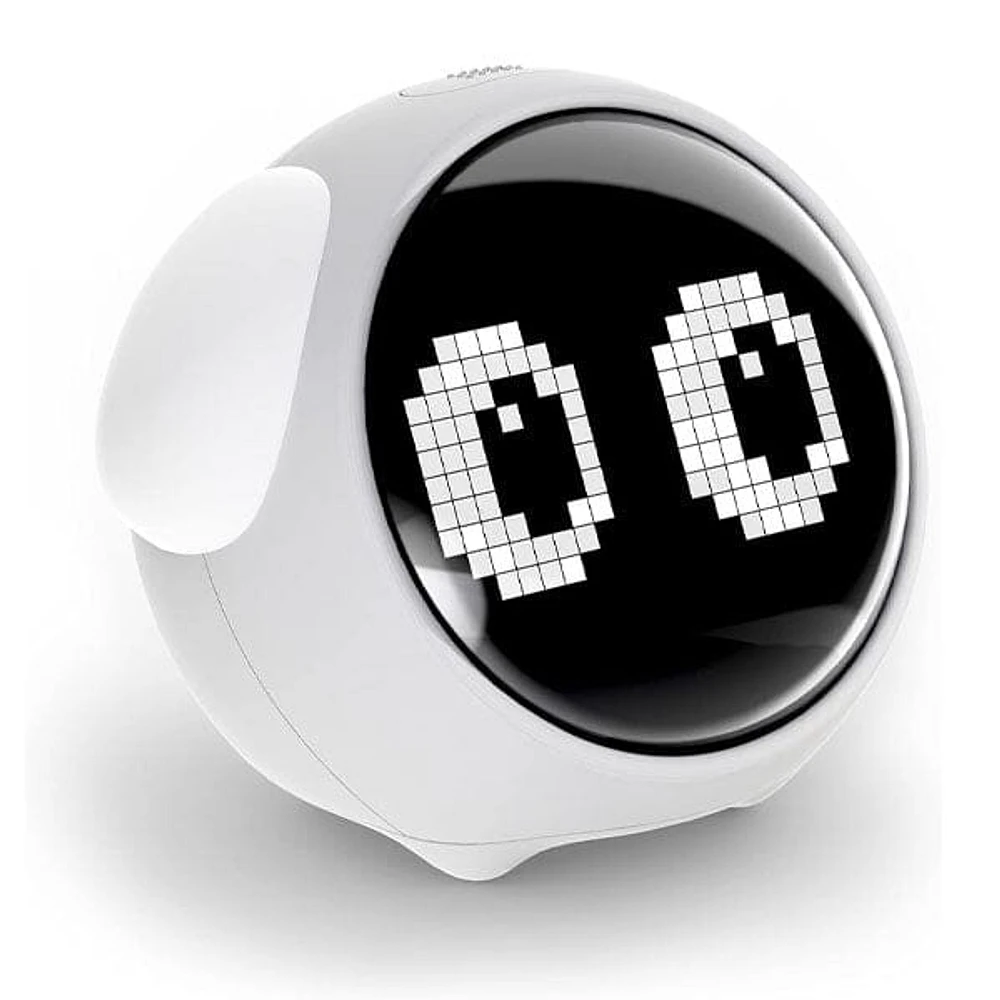 GleamGreet Digital Cute Face Alarm Clock