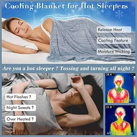 Cool Chill Cooling Lightweight Breathable Summer Blanket in Grey